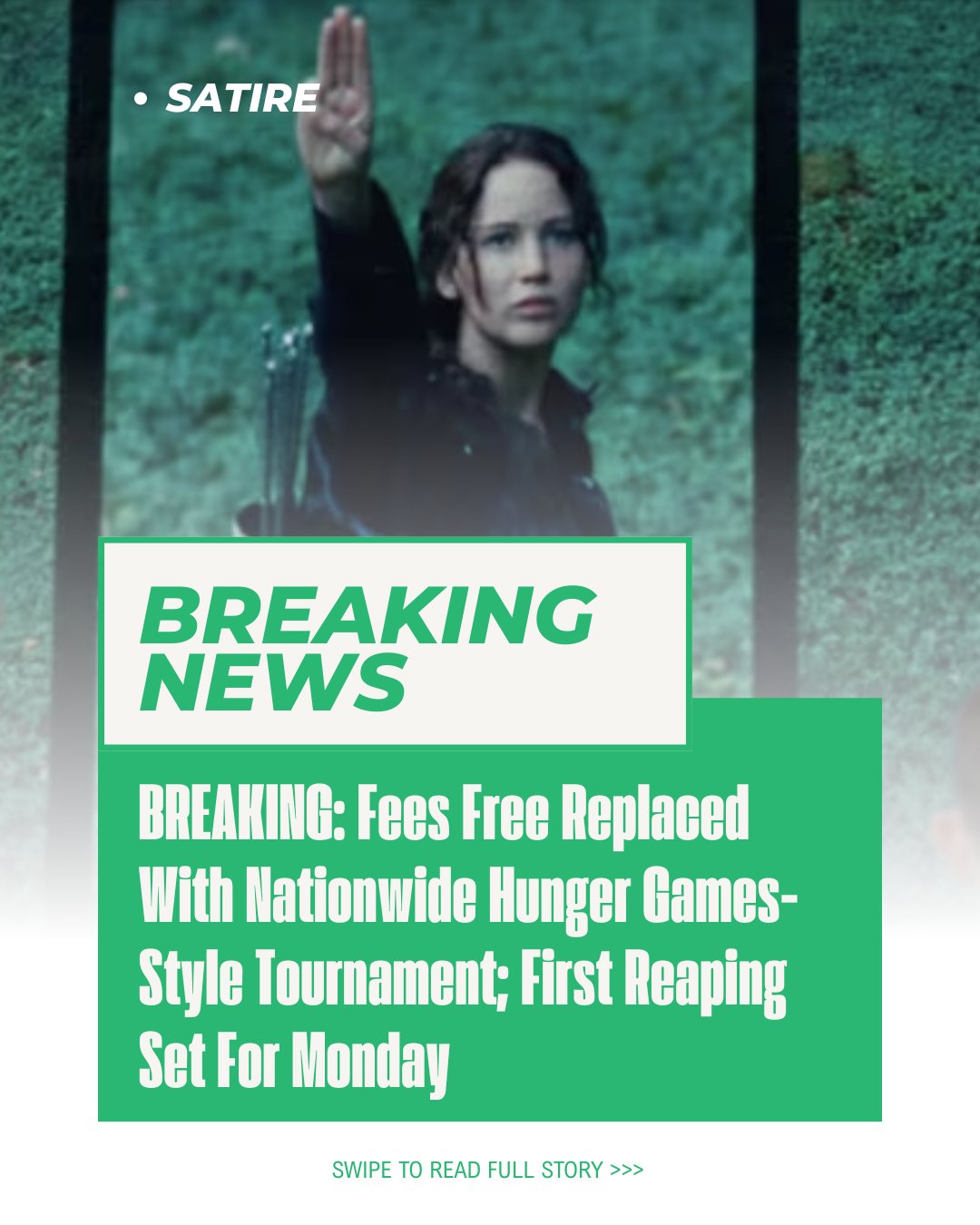 VUWSA satirical breaking news post